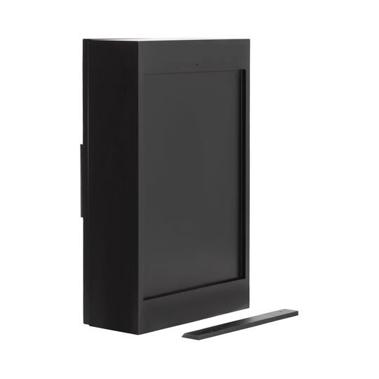 Kate and Laurel Ori Rattan Wall Cabinet